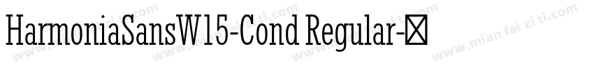 HarmoniaSansW15-Cond Regular字体转换